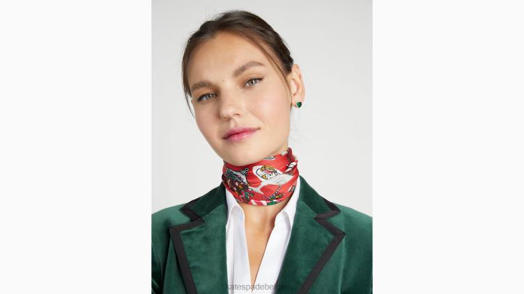 foulard carré en soie pour table de fête Kate Spade femmes accessoires D82881445 multi
