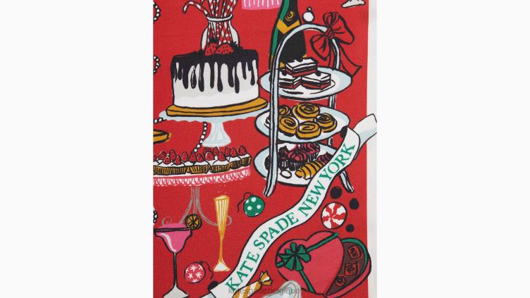 foulard carré en soie pour table de fête Kate Spade femmes accessoires D82881445 multi