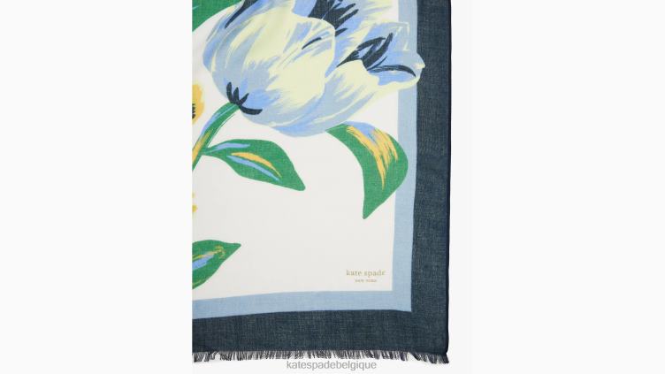 foulard oblong de tulipes en croissance Kate Spade femmes accessoires D82881317 crème française