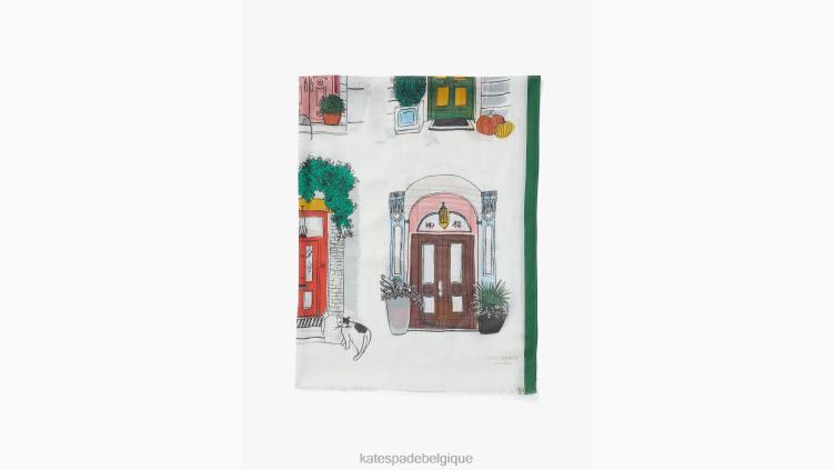 foulard oblong des portes de new york Kate Spade femmes accessoires D82881360 multi