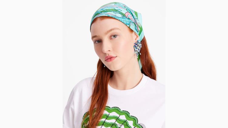 sous le bandana en soie de la mer Kate Spade femmes accessoires D82881264 jacinthe
