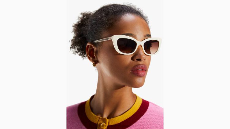 lunettes de soleil Mérida Kate Spade femmes accessoires D82881373 crème multi