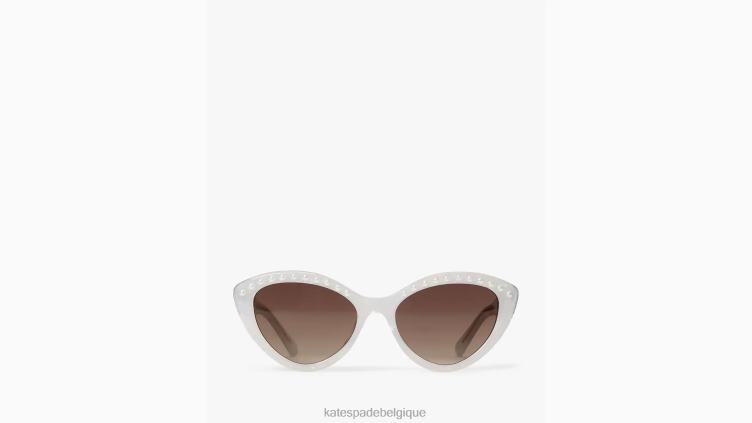 lunettes de soleil juin Kate Spade femmes accessoires D82881396 blanc