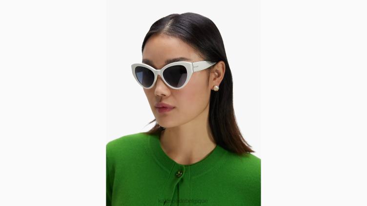 lunettes de soleil motif cachemire Kate Spade femmes accessoires D82881314 blanc