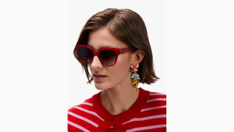lunettes de soleil savane Kate Spade femmes accessoires D82881394 rouge