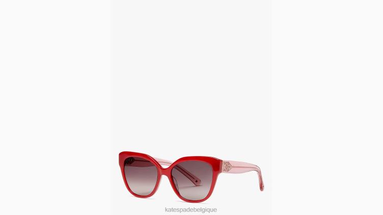 lunettes de soleil savane Kate Spade femmes accessoires D82881394 rouge