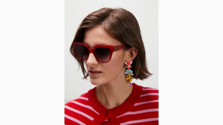 lunettes de soleil savane Kate Spade femmes accessoires D82881394 rouge