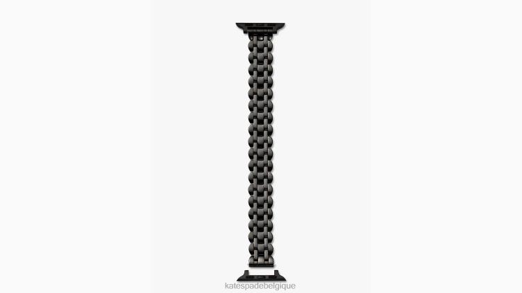Bracelet en acier inoxydable à maillons festonnés, 38/40mm, pour apple watch Kate Spade femmes accessoires D82881077 noir