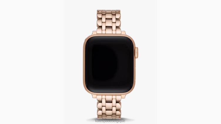 Bracelet en acier inoxydable à maillons festonnés, 38/40mm, pour apple watch Kate Spade femmes accessoires D82881177 or rose