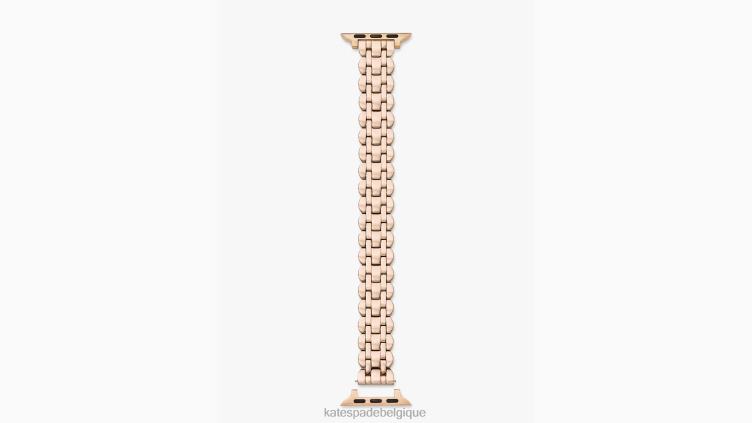 Bracelet en acier inoxydable à maillons festonnés, 38/40mm, pour apple watch Kate Spade femmes accessoires D82881177 or rose