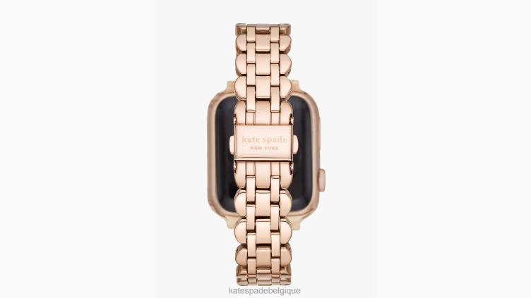 Bracelet en acier inoxydable à maillons festonnés, 38/40mm, pour apple watch Kate Spade femmes accessoires D82881177 or rose