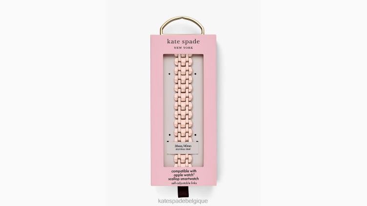 Bracelet en acier inoxydable à maillons festonnés, 38/40mm, pour apple watch Kate Spade femmes accessoires D82881177 or rose