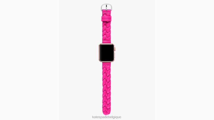 Bracelet en cuir tressé 38-49 mm pour apple watch Kate Spade femmes accessoires D82881060 rose