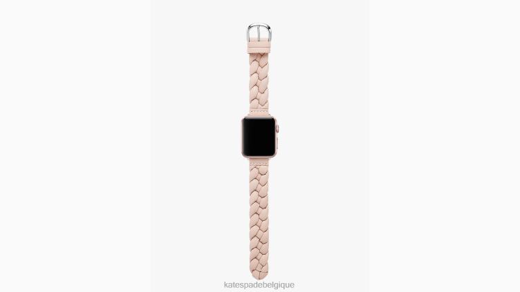Bracelet en cuir tressé 38-49 mm pour apple watch Kate Spade femmes accessoires D82881064 rougir
