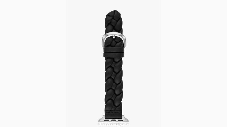 Bracelet en cuir tressé 38-49 mm pour apple watch Kate Spade femmes accessoires D82881119 noir