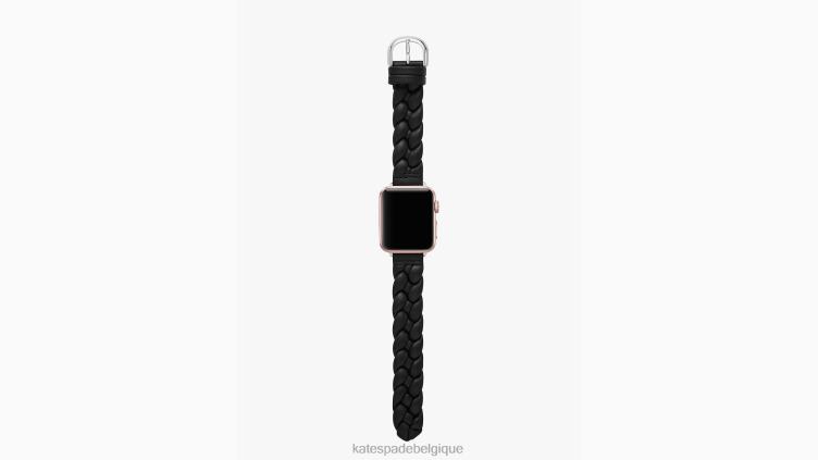 Bracelet en cuir tressé 38-49 mm pour apple watch Kate Spade femmes accessoires D82881119 noir