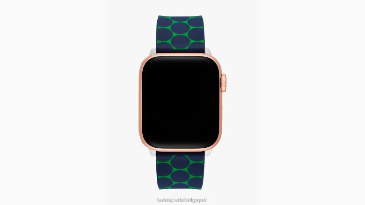 Bracelet en silicone à pois 38-49 mm pour montre Apple Kate Spade femmes accessoires D82881087 marine