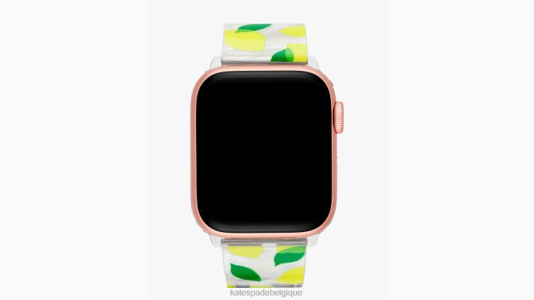 Bracelet gelée de citron 38-49 mm pour Apple Watch Kate Spade femmes accessoires D82881106 blanc