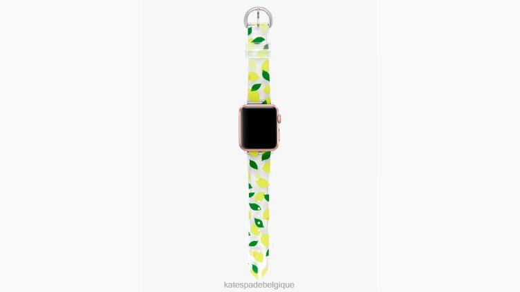 Bracelet gelée de citron 38-49 mm pour Apple Watch Kate Spade femmes accessoires D82881106 blanc