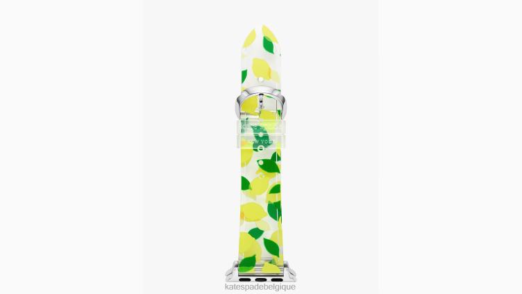 Bracelet gelée de citron 38-49 mm pour Apple Watch Kate Spade femmes accessoires D82881106 blanc
