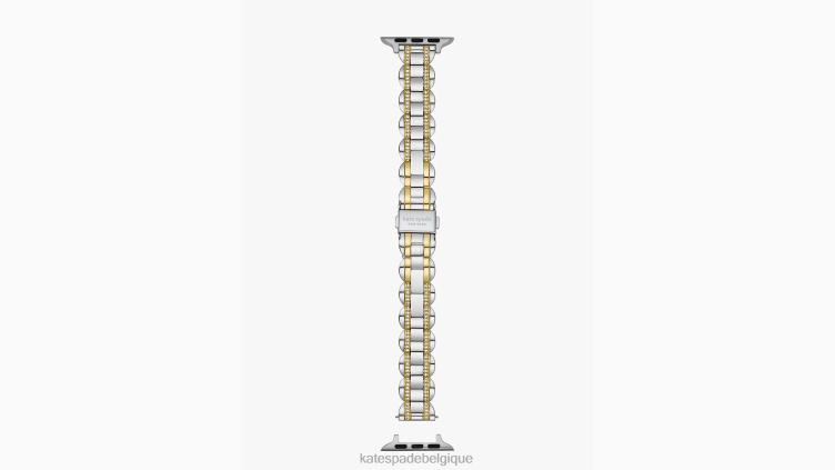 bracelet en acier inoxydable pavé 38/40 mm pour montre apple Kate Spade femmes accessoires D82881048 argent Or