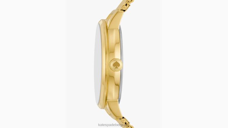 montre à mailles en acier inoxydable doré Metro Kate Spade femmes accessoires D82881198 or