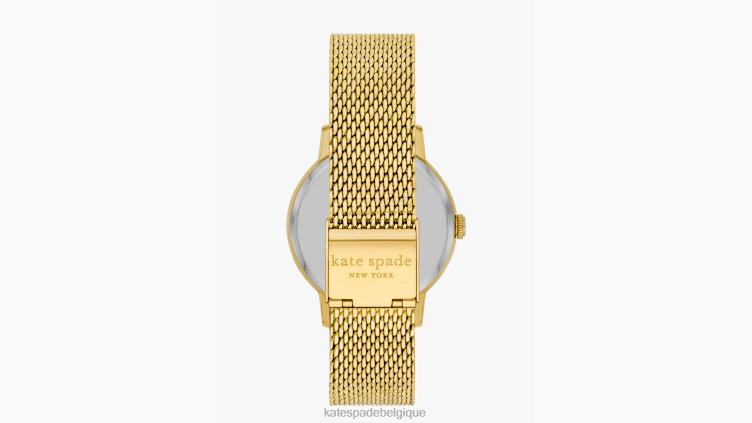 montre à mailles en acier inoxydable doré Metro Kate Spade femmes accessoires D82881198 or