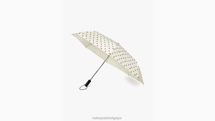 parapluie de voyage goutte de pluie Kate Spade femmes accessoires D82881354 noir/crème
