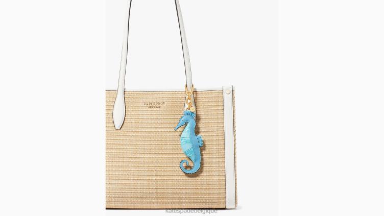 bijou de sac hippocampe brodé What the Shell Kate Spade femmes accessoires D82881262 blazer bleu multicolore