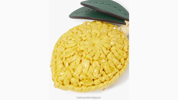 porte-clés au crochet perlé goutte de citron Kate Spade femmes accessoires D82881302 pissenlit jaune multi