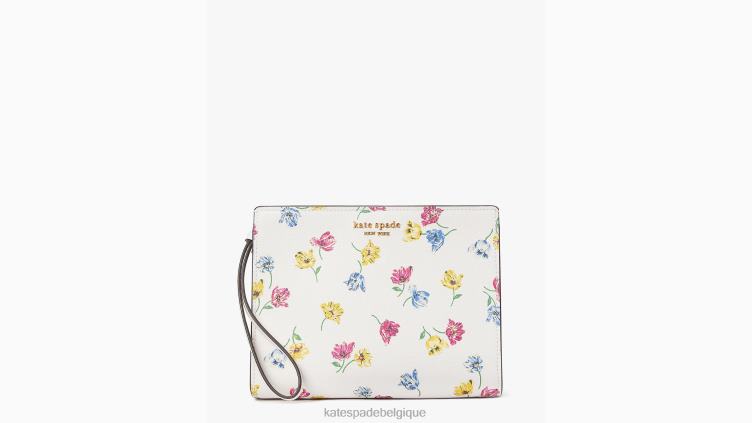 bracelet à soufflet Morgan en forme de tulipes Kate Spade femmes accessoires D8288366 crème multi