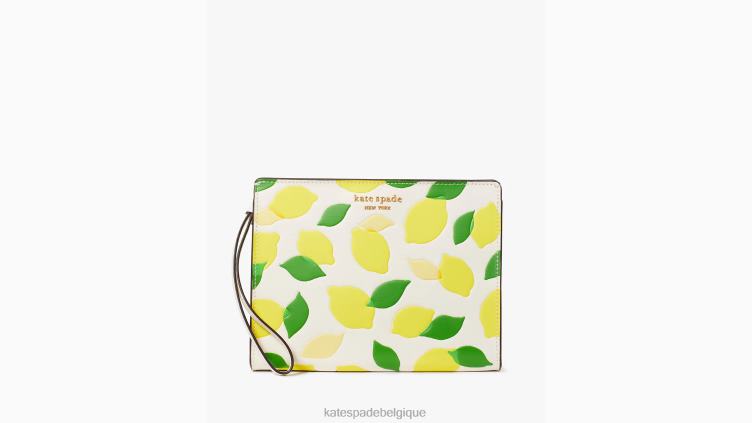 bracelet à soufflet en relief Morgan Lemon Toss Kate Spade femmes accessoires D8288407 parchemin multi