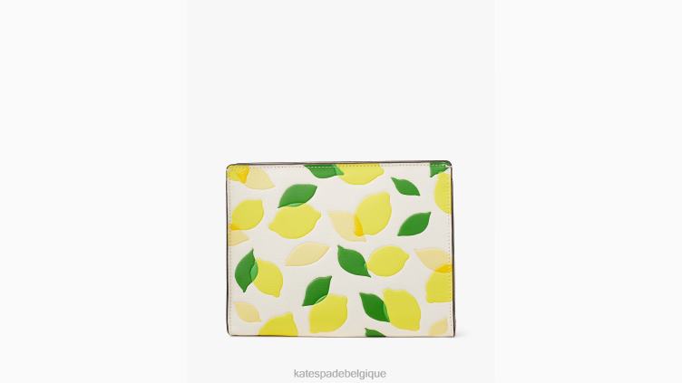 bracelet à soufflet en relief Morgan Lemon Toss Kate Spade femmes accessoires D8288407 parchemin multi