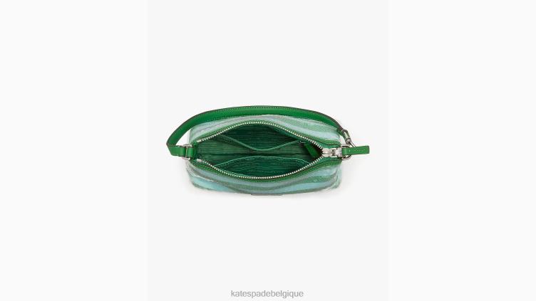 pochette east west à sequins et rayures en bord de mer lulu Kate Spade femmes accessoires D828819 légumes verts frais multi