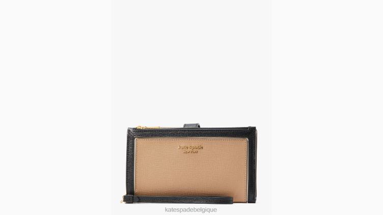 portefeuille de téléphone Morgan à couleurs contrastées Kate Spade femmes accessoires D8288347 café moka multi