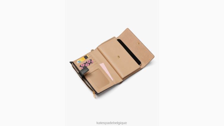 portefeuille de téléphone Morgan à couleurs contrastées Kate Spade femmes accessoires D8288347 café moka multi