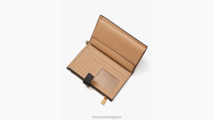 portefeuille de téléphone Morgan à couleurs contrastées Kate Spade femmes accessoires D8288347 café moka multi