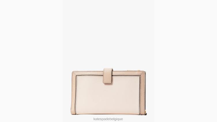 portefeuille de téléphone Morgan à couleurs contrastées Kate Spade femmes accessoires D8288348 cornouiller pâle multi