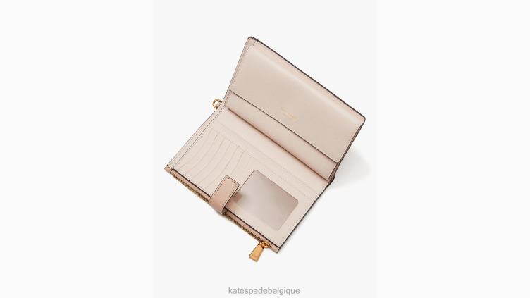 portefeuille de téléphone Morgan à couleurs contrastées Kate Spade femmes accessoires D8288348 cornouiller pâle multi