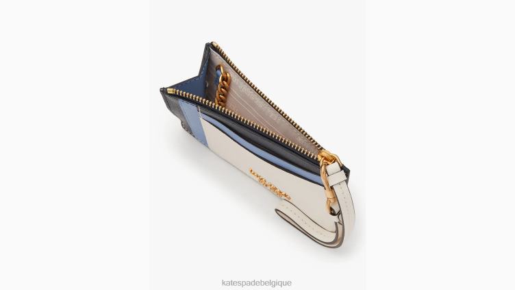étui à cartes Morgan aux couleurs contrastées Kate Spade femmes accessoires D8288362 crème multi