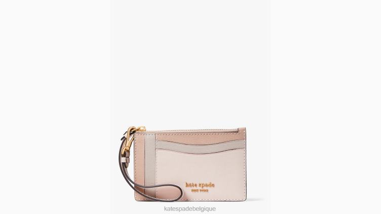 étui à cartes Morgan aux couleurs contrastées Kate Spade femmes accessoires D8288363 cornouiller pâle multi