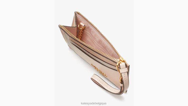 étui à cartes Morgan aux couleurs contrastées Kate Spade femmes accessoires D8288363 cornouiller pâle multi