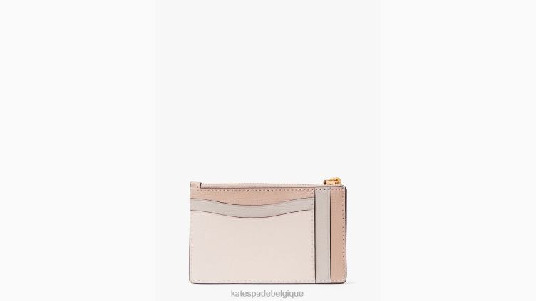 étui à cartes Morgan aux couleurs contrastées Kate Spade femmes accessoires D8288363 cornouiller pâle multi