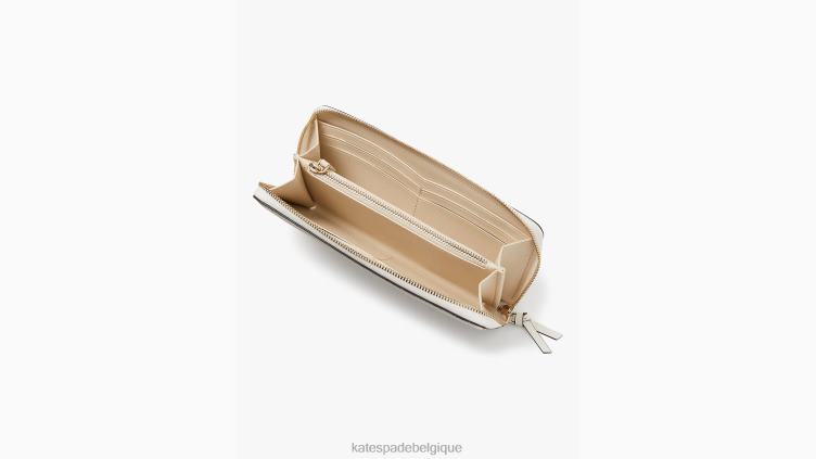 portefeuille continental fin Knott Kate Spade femmes accessoires D8288424 crème