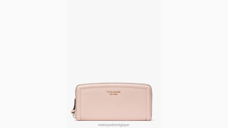 portefeuille continental fin Knott Kate Spade femmes accessoires D8288425 mochi rose