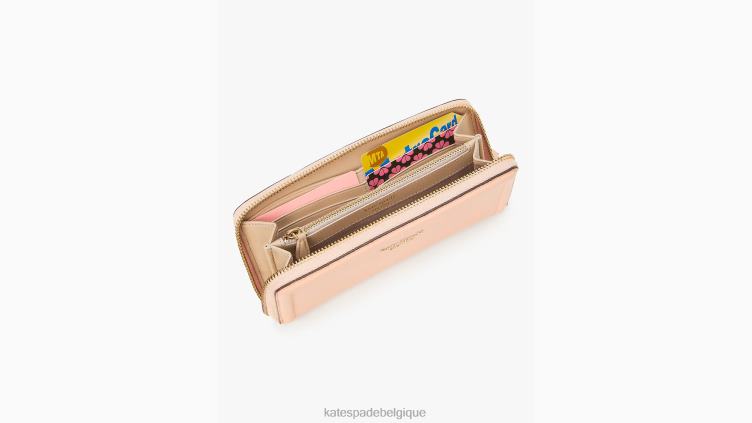 portefeuille continental fin Knott Kate Spade femmes accessoires D8288425 mochi rose