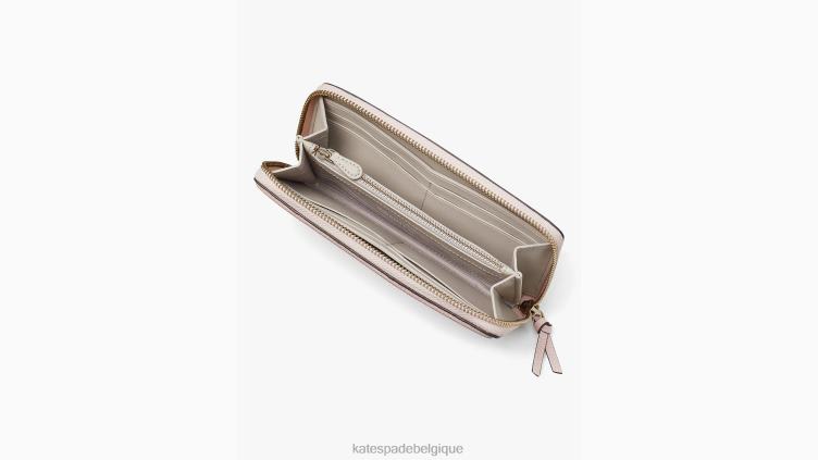 portefeuille continental fin Knott Kate Spade femmes accessoires D8288425 mochi rose