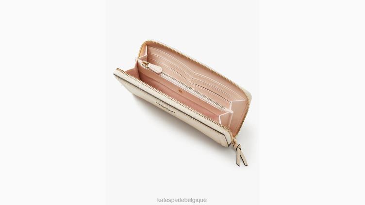 portefeuille continental fin Knott Kate Spade femmes accessoires D8288426 verre de lait
