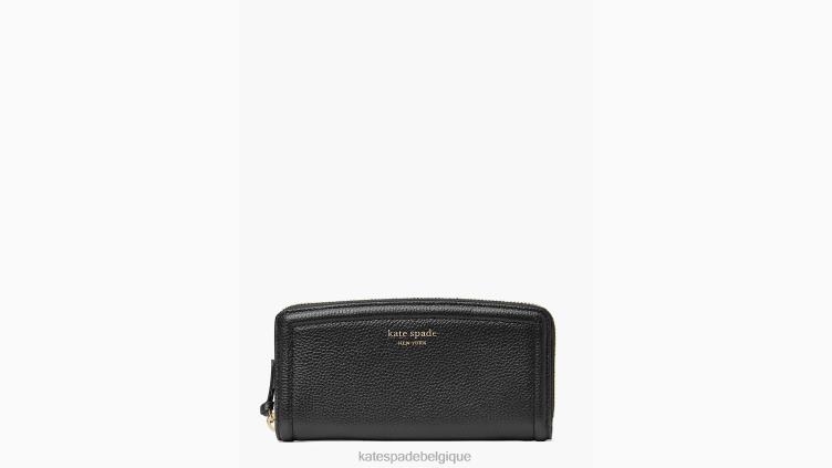 portefeuille continental fin Knott Kate Spade femmes accessoires D8288427 noir