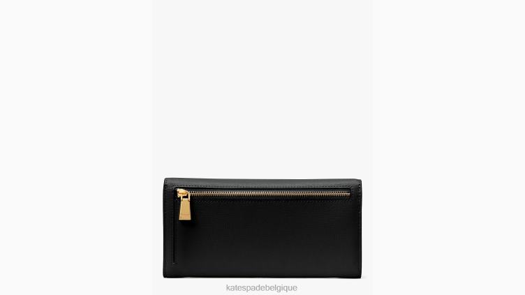 portefeuille continental à rabat morgan Kate Spade femmes accessoires D8288438 noir